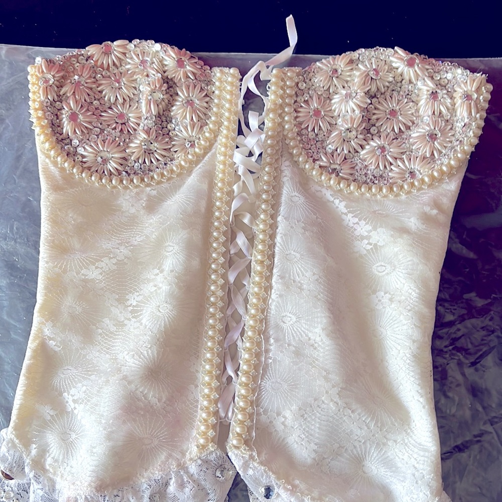 Beautiful beaded corset.